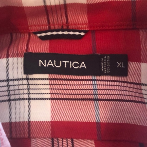Nautica Men’s Plaid Red Shirt XL - Picture 4 of 5
